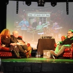 Pictured at the Launch Party for The Cranberries final album 'In the End' at Dolans Warehouse are Orla Colgan, Dolores O'Riordan's secondary school music teacher, Eoin Devereaux, historian and writer, and MC Niall Colgan. Picture: Conor Owens/ilovelimerick.