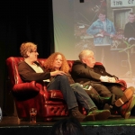 Pictured at the Launch Party for The Cranberries final album 'In the End' at Dolans Warehouse are guest speakers Deci Hogan, stage managers for the Cranberries, Orla Colgan, Dolores O'Riordan's secondary school music teacher, and Eoin Devereaux, historian and writer. Picture: Conor Owens/ilovelimerick.