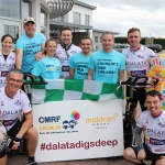 The inaugural ‘Great Dalata Cycle 2018’ in aid of CMRF Crumlin saw a number of Dalata Hotel Group employees cycle over 1,100km throughout the island of Ireland, is part of Dalata’s wider charity initiative Dalata Digs Deep. Pictured for the cyclists arrival at the Maldron Hotel Limerick are staff of Club Vitae staff (in blue) with cyclists. Picture: Richard Lynch/ilovelimerick.