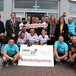 The inaugural ‘Great Dalata Cycle 2018’ in aid of CMRF Crumlin saw a number of Dalata Hotel Group employees cycle over 1,100km throughout the island of Ireland, is part of Dalata’s wider charity initiative Dalata Digs Deep. Pictured are Valerie O'Neill, General Manager Maldron Hotel  (in yellow), Joe Quinn, Clayton Hotels Operations Manager (centre front) and James Collins, Mayor of the City and County of Limerick with the cyclists and staff of the Maldron Hotel Limerick. Picture: Richard Lynch/ilovelimerick.