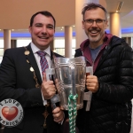 The inaugural ‘Great Dalata Cycle 2018’ in aid of CMRF Crumlin saw a number of Dalata Hotel Group employees cycle over 1,100km throughout the island of Ireland, is part of Dalata’s wider charity initiative Dalata Digs Deep. The cyclists arrived at the Maldron Hotel where the McCarthy Cup was was waiting to greet them. Pictured are James Collins, Mayor of the City and County of Limerick with Richard Lynch of ilovelimerick. Picture: Aisling O'Connor/ilovelimerick.