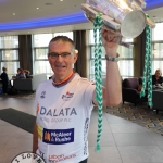 The inaugural ‘Great Dalata Cycle 2018’ in aid of CMRF Crumlin saw a number of Dalata Hotel Group employees cycle over 1,100km throughout the island of Ireland, is part of Dalata’s wider charity initiative Dalata Digs Deep. The cyclists arrived at the Maldron Hotel where the McCarthy Cup was was waiting to greet them. Pictured is Joe Quinn, Clayton Hotels Operations Manager who took part in the cycle. Picture: Richard Lynch/ilovelimerick.