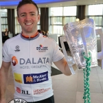 The inaugural ‘Great Dalata Cycle 2018’ in aid of CMRF Crumlin saw a number of Dalata Hotel Group employees cycle over 1,100km throughout the island of Ireland, is part of Dalata’s wider charity initiative Dalata Digs Deep. The cyclists arrived at the Maldron Hotel where the McCarthy Cup was was waiting to greet them. Picture: Richard Lynch/ilovelimerick.