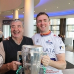 The inaugural ‘Great Dalata Cycle 2018’ in aid of CMRF Crumlin saw a number of Dalata Hotel Group employees cycle over 1,100km throughout the island of Ireland, is part of Dalata’s wider charity initiative Dalata Digs Deep. The cyclists arrived at the Maldron Hotel where the McCarthy Cup was was waiting to greet them. Picture: Richard Lynch/ilovelimerick.