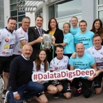 The inaugural ‘Great Dalata Cycle 2018’ in aid of CMRF Crumlin saw a number of Dalata Hotel Group employees cycle over 1,100km throughout the island of Ireland, is part of Dalata’s wider charity initiative Dalata Digs Deep. The cyclists arrived at the Maldron Hotel where the McCarthy Cup was was waiting to greet them. Pictured holding the cup are James Collins, Mayor of the City and County of Limerick and Valerie O'Neill, General Manager Maldron Hotel with Joe Quinn, Clayton Hotels Operations Manager (second left back row), Sinead O'Toole, HR Manager Dalata Hotel Group (back far right) and Cllr Jerry O Dea (front far right) with Club Vitae Maldron staff (in blue) and the Dalata cyclists (in white). Picture: Richard Lynch/ilovelimerick.