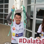 The inaugural ‘Great Dalata Cycle 2018’ in aid of CMRF Crumlin saw a number of Dalata Hotel Group employees cycle over 1,100km throughout the island of Ireland, is part of Dalata’s wider charity initiative Dalata Digs Deep. The cyclists arrived at the Maldron Hotel where the McCarthy Cup was was waiting to greet them. Picture: Richard Lynch/ilovelimerick.