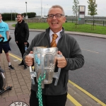 The inaugural ‘Great Dalata Cycle 2018’ in aid of CMRF Crumlin saw a number of Dalata Hotel Group employees cycle over 1,100km throughout the island of Ireland, is part of Dalata’s wider charity initiative Dalata Digs Deep. The cyclists arrived at the Maldron Hotel where the McCarthy Cup was was waiting to greet them. Picture: Richard Lynch/ilovelimerick.