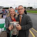 The inaugural ‘Great Dalata Cycle 2018’ in aid of CMRF Crumlin saw a number of Dalata Hotel Group employees cycle over 1,100km throughout the island of Ireland, is part of Dalata’s wider charity initiative Dalata Digs Deep. The cyclists arrived at the Maldron Hotel where the McCarthy Cup was was waiting to greet them. Picture: Richard Lynch/ilovelimerick.