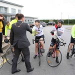 The inaugural ‘Great Dalata Cycle 2018’ in aid of CMRF Crumlin saw a number of Dalata Hotel Group employees cycle over 1,100km throughout the island of Ireland, is part of Dalata’s wider charity initiative Dalata Digs Deep. Pictured for the cyclists arrival at the Maldron Hotel Limerick was James Collins, Mayor of the City and County of Limerick. Picture: Richard Lynch/ilovelimerick.