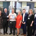 Pictured at the launch of the DEASP Limerick Autism Initiative in the Intreo Centre on Dominic Street are Kay Broderick, DEASP Limerick supervisor, Jim Lynch, DEASP Division Manager, Harry O'Sullivan, service officer, Denise Houlihan, DEASP event organiser, Adam Harris, CEO of AsIAm, Helen Mulqueen, office manager and Neil Hoefig, DEASP Limerick. Picture: Conor Owens/ilovelimerick.