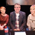 Pictured here is Roisin Meaney, author, Pat Shortt, actor, comedian, writer, and Lisa Harding, author, at the Desert Island Books Event at The Limerick Belltable. Sunday, February 25, 2018. Picture: Sophie Goodwin/ilovelimerick