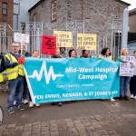 Mid-West Hospital Campaign ‘Drive to Save Lives’ highlights the ongoing health crisis in the region. A convoy of vehicles set off on Saturday, April 13 from Ennis, Nenagh, and Limerick city to mark the 15th anniversary of the closure of the region’s three A&Es. Picture: Adriana Trevizan/ilovelimerick