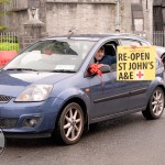 Mid-West Hospital Campaign ‘Drive to Save Lives’ highlights the ongoing health crisis in the region. A convoy of vehicles set off on Saturday, April 13 from Ennis, Nenagh, and Limerick city to mark the 15th anniversary of the closure of the region’s three A&Es. Picture: Adriana Trevizan/ilovelimerick