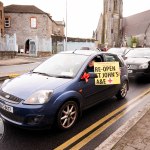 Mid-West Hospital Campaign ‘Drive to Save Lives’ highlights the ongoing health crisis in the region. A convoy of vehicles set off on Saturday, April 13 from Ennis, Nenagh, and Limerick city to mark the 15th anniversary of the closure of the region’s three A&Es. Picture: Adriana Trevizan/ilovelimerick