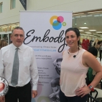 Clem Guerin, manager of Castletroy Town Centre and Emma Cross Ryan, Embody Fitness at the Embody Fitness Family Fun Event in Castletory Town Centre in aid of the Neonatal Unit in the University  Maternity Hospital Limerick on August 28, 2018. Pictures: Baoyan Zhang/ilovelimerick