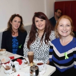 Pictured at the Ruby Sundays cafe for the EmployAbility Limerick's 'Time to Talk' day are Mary McNamee, Limerick Chamber, Caoimhe Moloney, Limerick Chamber, and Sinead Clinton, Metis Ireland. Picture: Conor Owens/ilovelimerick.