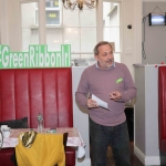 Speaking at the Ruby Sundays cafe for the EmployAbility Limerick's 'Time to Talk' day is life coach Patrick Merice. Picture: Conor Owens/ilovelimerick.