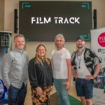 Film Track, a 3-day showcase of film screenings and talks celebrating independent filmmaking takes place in Limerick on August 23-25 , 2024 and was launched at Engine Limerick Friday, August 9, 2024.  ONE Film Track is run by Film in Limerick through Innovate Limerick, with WIRED FM, and in partnership with Limerick and Clare Education and Training Board, the National talent Academies, and the Belltable, Limerick. 
Pictured are Paul C. Ryan, Regional Film Manager at Film in Limerick, Rachael Power, Film & TV Crew Academy Manager at Innovate Limerick, Ray Burke from WIRED FM, and writer, director and producer Conor Hooper. Picture: Olena Oleksienko/ilovelimerick