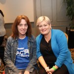 Pictured are Agnes Stokes, Castletroy, and Gillian Young, Croom, at the Firewalk for Lola event in aid of ACT for Meningitis at the Greenhills Hotel. Picture: Orla McLaughlin/ilovelimerick.