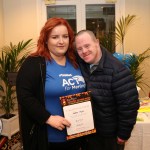 Pictured are Rebecca Hayes and Christopher Moore, Patrickswell, at the Firewalk for Lola event in aid of ACT for Meningitis at the Greenhills Hotel. Picture: Orla McLaughlin/ilovelimerick.