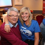 Pictured are Pam O'Sullivan and Jimmy McNamara, Caherdavin, at the Firewalk for Lola event in aid of ACT for Meningitis at the Greenhills Hotel. Picture: Orla McLaughlin/ilovelimerick.
