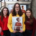 Oisin McKeogh, 18, from Killaloe who won the Audience Award for his film ‘Midsummer Beauty’ pictured at the Belltable with actresses Devlin Staunton, Ballina and Rebecca Jones, Killaloe for the Limerick Munster Heats of Irelands Young Filmmaker of the Year 2020. Picture: Beth Pym/ilovelimerick