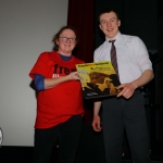 Pictured at the Galway regional heats for Ireland's Young Filmmaker of the Year Awards 2019 at the Town Hall Theatre is Jack McKenna, 17 from Coláiste Bhaile Chláir in Galway who won the Audience Award for his film 'Ron Gone!', a back to the 80's story where the principal starts to cause havoc in school. Picture: Conor Owens/ilovelimerick.