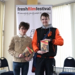 Pictured at the Galway regional heats for Ireland's Young Filmmaker of the Year Awards 2019 at the Town Hall Theatre are Lorcan Cameron, 16 and Liam Clarke, 16 from Trading Faces Film School in Galway. Picture: Conor Owens/ilovelimerick.