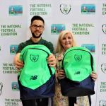 Pictured at the UL Sports Arena for the donation of 50 FAI Backpacks to Limerick’s Gateway to Education by the National Football Exhibition are Colm Hand, coordinator of the National Football Exhibition and Suzanne Roche, CEO and Founder of Limerick’s Gateway to Education. Picture: Conor Owens/ilovelimerick.