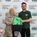 Pictured at the UL Sports Arena for the donation of 50 FAI Backpacks to Limerick’s Gateway to Education by the National Football Exhibition are Suzanne Roche, CEO and Founder of Limerick’s Gateway to Education and Colm Hand, coordinator of the National Football Exhibition. Picture: Conor Owens/ilovelimerick.