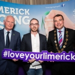 10.10.2018.              
Limerick Going For Gold is a community based competition aimed at making Limerick a cleaner, brighter place to work, live and visit.
 It is sponsored by the JP McManus Charitable Foundation and has a total prize pool of over €80,000.  It is organised by Limerick City and County Council and supported by Limerick’s Live 95FM, The Limerick Leader and The Limerick Post, Parkway Shopping Centre, I Love Limerick and Southern Marketing Media & Design. 

Gerry Boland, JP McManus Charitable Foundation and Mayor of Limerick City and County Cllr. James Collins presented the #loveyourlimerick Award to Damien Aherne, athea. Picture: Alan Place