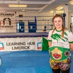 Hayleigh Kiely, a kickboxer crowned the ISKA World Champion trains at the Learning Hub in Limerick, where she was honured with a homecoming event. Picture: 
Olena Oleksienko/ilovelimerick