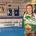 Hayleigh Kiely, a kickboxer crowned the ISKA World Champion trains at the Learning Hub in Limerick, where she was honured with a homecoming event. Picture: 
Olena Oleksienko/ilovelimerick