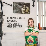 Hayleigh Kiely, a kickboxer crowned the ISKA World Champion trains at the Learning Hub in Limerick, where she was honured with a homecoming event. Picture: 
Olena Oleksienko/ilovelimerick