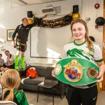 Hayleigh Kiely, a kickboxer crowned the ISKA World Champion trains at the Learning Hub in Limerick, where she was honured with a homecoming event. Picture: 
Olena Oleksienko/ilovelimerick
