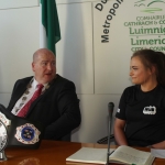 Cllr Seán Lynch, Mayor of the Metropolitan District of Limerick at a Mayoral reception honoured Hayley Kiely(18) from the Learning Hub Kickboxing Club who is the IKF Irish Champion, IKF 5 Nations Champion, the IKF Junior Champion and is a holder of a World Silver Medal. Picture: Ciara Maria Hayes/ilovelimerick 2018. All Rights Reserved.