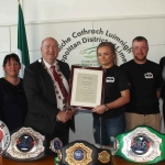 Cllr Seán Lynch, Mayor of the Metropolitan District of Limerick at a Mayoral reception honoured Hayley Kiely(18) from the Learning Hub Kickboxing Club who is the IKF Irish Champion, IKF 5 Nations Champion, the IKF Junior Champion and is a holder of a World Silver Medal. Picture: Ciara Maria Hayes/ilovelimerick 2018. All Rights Reserved.