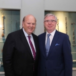 Pictured at the gala fundraiser for the upcoming Lavery/Osborne Symposium in the Hunt museum are Pat Cox and Michael Noonan. Picture: Conor Owens/ilovelimerick.