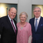 Pictured at the gala fundraiser for the upcoming Lavery/Osborne Symposium in the Hunt museum are Pat Cox, Cathy Cox and Michael Noonan. Picture: Conor Owens/ilovelimerick.