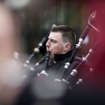 19/3/17 REPRO FREE Shane McKenna, City of Limerick Pipe Band at the 7th Limerick International Band Championship, Limerick. Illinois State University have been named as the overall winners of the 47th Limerick International Band Championship. Around 1,000 musicians performed in the event saw 17 bands from the United States, Germany, England, Northern Ireland, Tipperary, Dublin, Donegal and Westmeath as well as Limerick marching down O’Connell Street in Limerick as part of the Limerick St Patrick’s Festival 2017. Tens of thousands of spectators braved the weather and lined the route, cheering on the competitors in what is Ireland’s only marching band competition. Illinois State University were presented with the Kenneally Jewellers Perpetual Trophy as overall winners of the championship organised by Grooveyard on behalf of Limerick City and County Council. Picture Sean Curtin True Media.