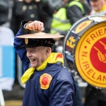 19/3/17 REPRO FREE The Friendship Band, Northern Ireland at the 7th Limerick International Band Championship, Limerick. Illinois State University have been named as the overall winners of the 47th Limerick International Band Championship. Around 1,000 musicians performed in the event saw 17 bands from the United States, Germany, England, Northern Ireland, Tipperary, Dublin, Donegal and Westmeath as well as Limerick marching down O’Connell Street in Limerick as part of the Limerick St Patrick’s Festival 2017. Tens of thousands of spectators braved the weather and lined the route, cheering on the competitors in what is Ireland’s only marching band competition. Illinois State University were presented with the Kenneally Jewellers Perpetual Trophy as overall winners of the championship organised by Grooveyard on behalf of Limerick City and County Council. Picture Sean Curtin True Media.