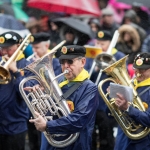 19/3/17 REPRO FREE The Friendship Band, Northern Ireland at the 7th Limerick International Band Championship, Limerick. Illinois State University have been named as the overall winners of the 47th Limerick International Band Championship. Around 1,000 musicians performed in the event saw 17 bands from the United States, Germany, England, Northern Ireland, Tipperary, Dublin, Donegal and Westmeath as well as Limerick marching down O’Connell Street in Limerick as part of the Limerick St Patrick’s Festival 2017. Tens of thousands of spectators braved the weather and lined the route, cheering on the competitors in what is Ireland’s only marching band competition. Illinois State University were presented with the Kenneally Jewellers Perpetual Trophy as overall winners of the championship organised by Grooveyard on behalf of Limerick City and County Council. Picture Sean Curtin True Media.