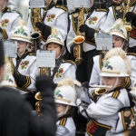 19/3/17 REPRO FREE The Clondalkin Youth Band at the 7th Limerick International Band Championship, Limerick. Illinois State University have been named as the overall winners of the 47th Limerick International Band Championship. Around 1,000 musicians performed in the event saw 17 bands from the United States, Germany, England, Northern Ireland, Tipperary, Dublin, Donegal and Westmeath as well as Limerick marching down O’Connell Street in Limerick as part of the Limerick St Patrick’s Festival 2017. Tens of thousands of spectators braved the weather and lined the route, cheering on the competitors in what is Ireland’s only marching band competition. Illinois State University were presented with the Kenneally Jewellers Perpetual Trophy as overall winners of the championship organised by Grooveyard on behalf of Limerick City and County Council. Picture Sean Curtin True Media.