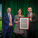 12-12-18 Dr Pat Daly, Director and Deputy Chief Executive Limerick City and County with Mayor of Limerick City and County Council James Collins presented to Roisin Upton, Irish Womens Hockey Team, Silver Medalist in the World Cup final in 2018 at a Civic Reception in recognition of the International Sporting Achievements of Persons from Limerick in 2018
in Istabraq Hall, Limerick City and County Council, Corporate Headquarters, Merchant’s Quay, Limerick. Picture: Keith Wiseman