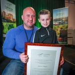 12-12-18 Mayor of Limerick City and County Council James Collins hosted a Civic Reception in recognition of the International Sporting Achievements of Persons from Limerick in 2018
in Istabraq Hall, Limerick City and County Council, Corporate Headquarters, Merchant’s Quay, Limerick. 
Irelands Strongest man Patrick O’Dwyre with his son Rocco.
Picture: Keith Wiseman