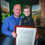 12-12-18 Mayor of Limerick City and County Council James Collins hosted a Civic Reception in recognition of the International Sporting Achievements of Persons from Limerick in 2018in Istabraq Hall, Limerick City and County Council, Corporate Headquarters, Merchant’s Quay, Limerick. Irelands Strongest man Patrick O’Dwyre with his son Rocco.Picture: Keith Wiseman