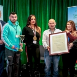 12-12-18 Dr Pat Daly, Director and Deputy Chief Executive Limerick City and County with Mayor of Limerick City and County Council James Collins present Martin McNamara, Ellen Tobin, Ger McNamara, Coach and Rehanna Manier, Patrickswell Power Lifting Club with their scroll at a Civic Reception in recognition of the International Sporting Achievements of Persons from Limerick in 2018in Istabraq Hall, Limerick City and County Council, Corporate Headquarters, Merchant’s Quay, Limerick. Picture: Keith Wiseman