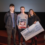 Eamonn MacMahon, Irish Young Film Maker of the Year Senior Award 2017 winner with John, 17, winner of Ireland's Young Filmmaker of the Year Senior Award 2018 pictured with Jayne Foley, Founder and Creative Director of Fresh Film Festival at Odeon Cinema, Castletroy Limerick for Fresh Film Festival 2018. Picture: Cian Reinhardt/ilovelimerick