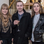 Pictured at the John McNamara Exhibition and Achievement Award at the Hunt Museum were Emilie Kearney, Sam McMahon, Sophie Hogan of Dooradoyle. Picture: Cian Reinhardt/ilovelimerick