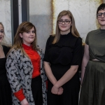 Pictured at the John McNamara Exhibition and Achievement Award at the Hunt Museum were Déana Morrissey, Abby Sheehy, Karolina Mikolajczak and Kiera Lily, students from Limerick School of Further Education. Picture: Cian Reinhardt/ilovelimerick
